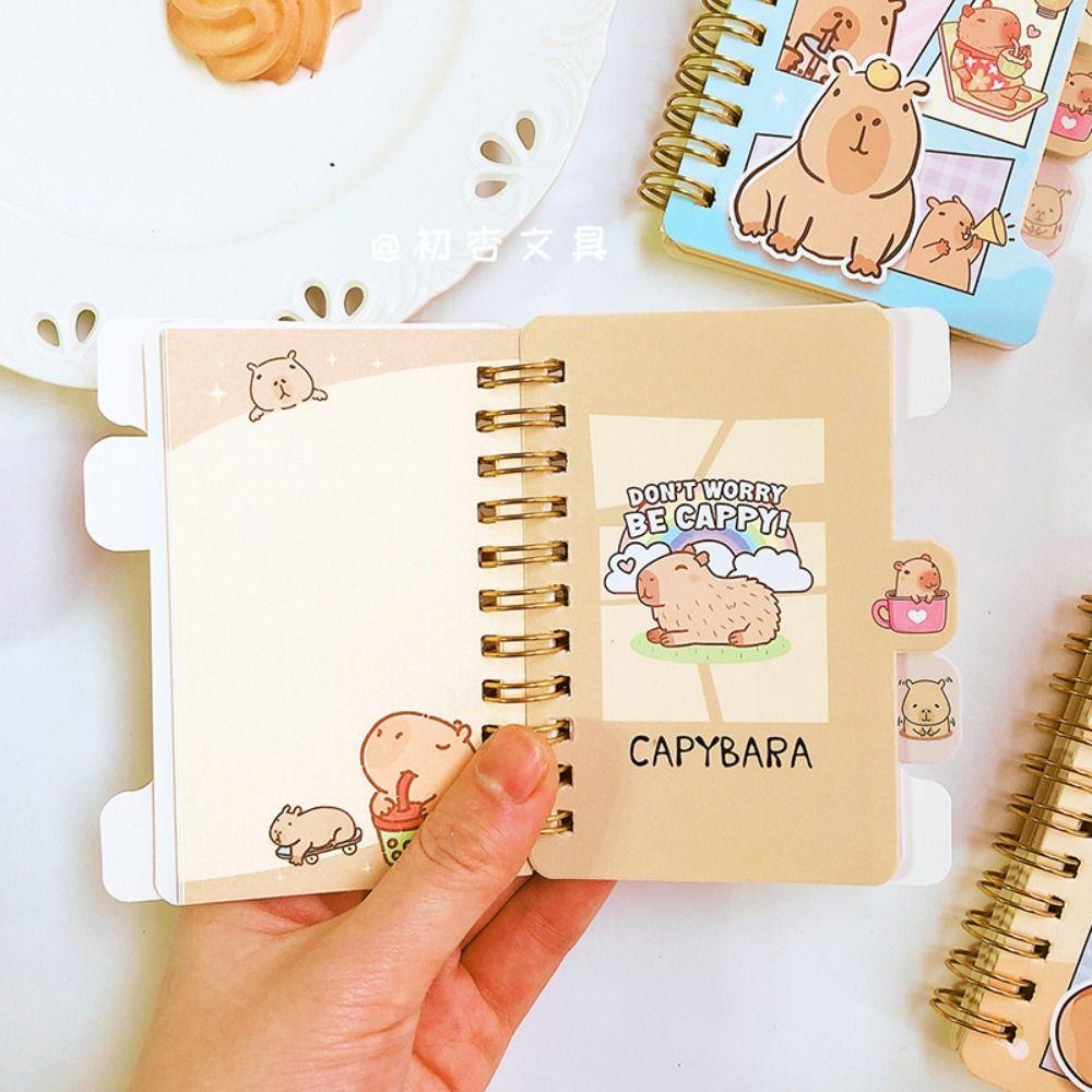 1pc Cartoon Mini Planner Notebook Capybara Student Stationery Cute Diary Notepad