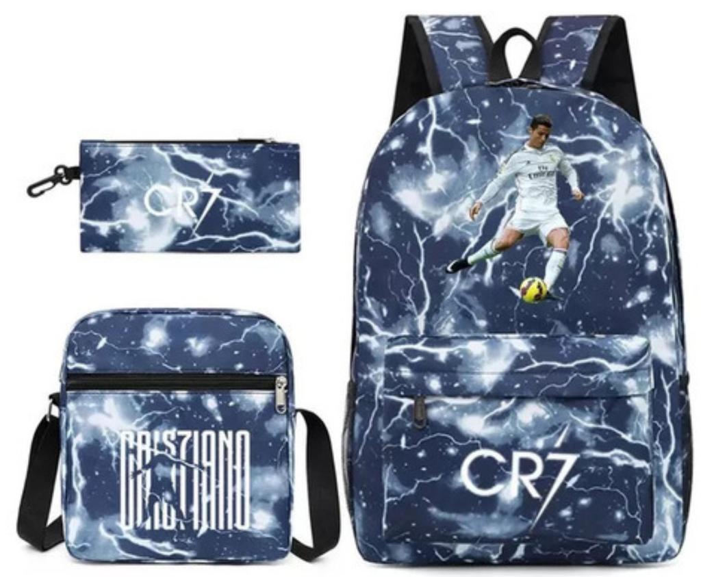 Youth Fashion Backpack Shoulder Bag Pencil Case Children'S Student School Bag 3-Piece Set