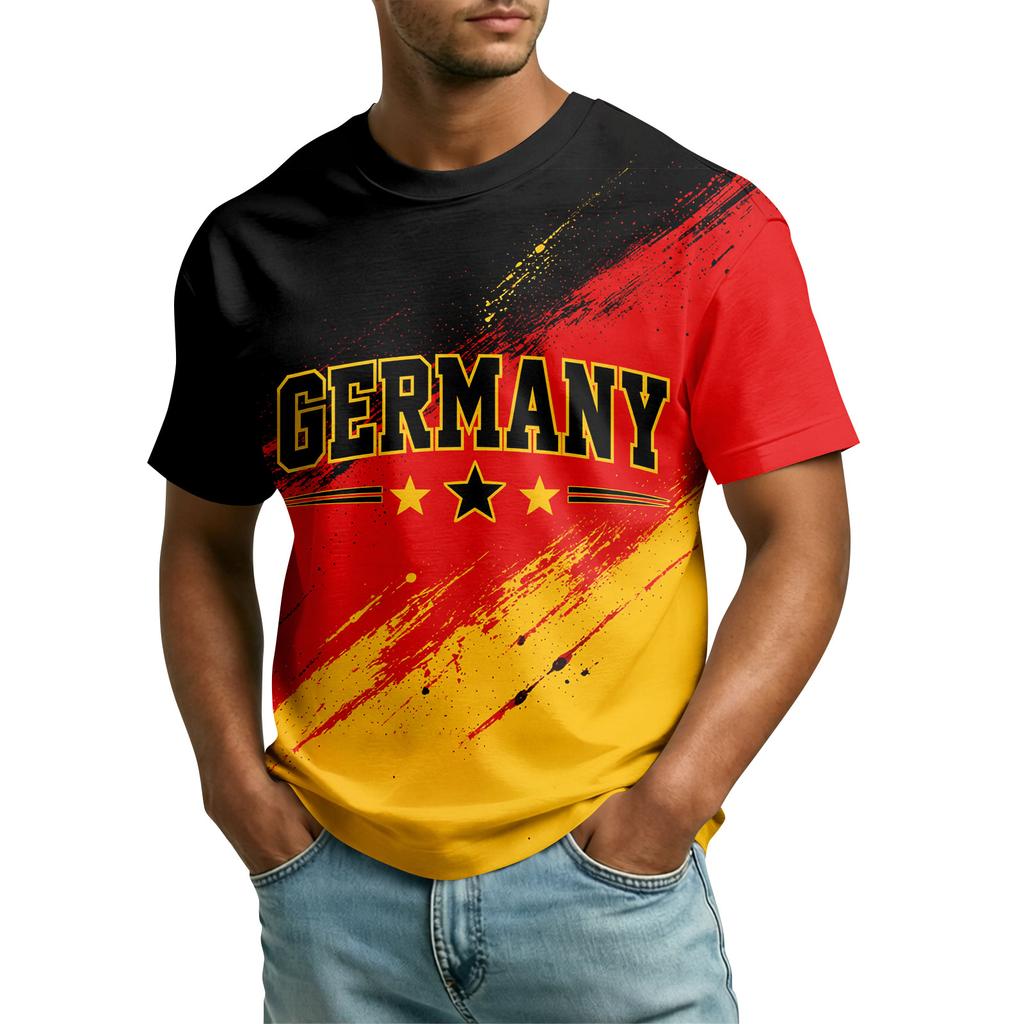 Men's Casual Summer Short Sleeve Neck T Shirt for Everyday Wear