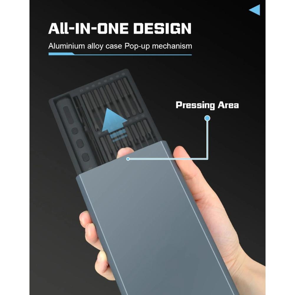 68-in-1 Precision Electric Screwdriver Set with 64 Magnetic Bits 5 Torque Adjustable Mini Power Tool for IPhone Watch Camera PC