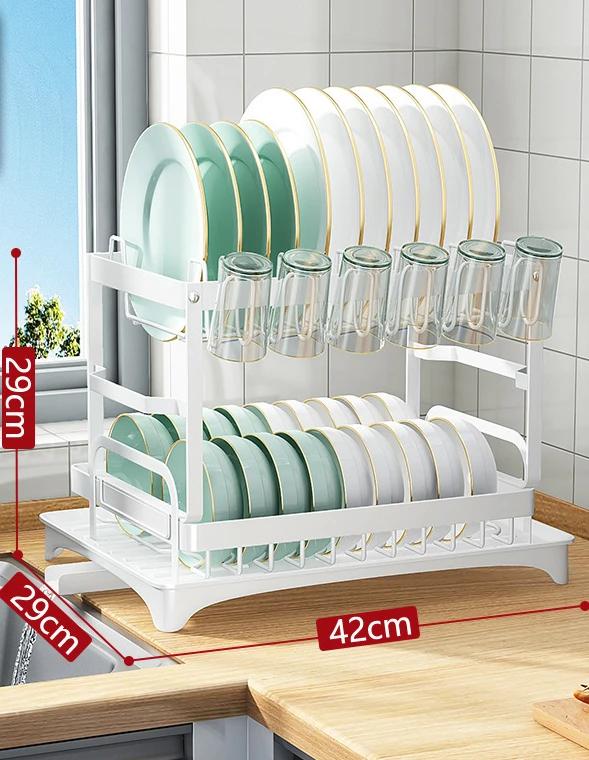 

Стеллажи для хранения посуды из нержавеющей стали, съемный кухонный органайзер, держатель для хранения, подставка для слива посуды, подставка для посуды с поддонами, полка для сушки