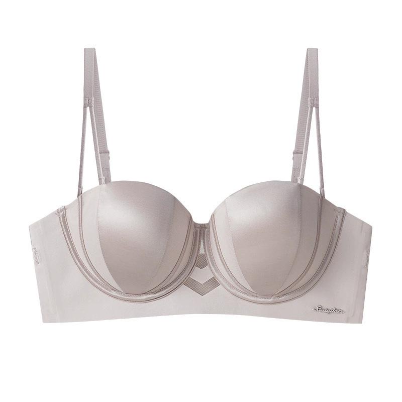 

Бесшовный дышащий бюстгальтер без бретелей с поддерживающей чашкой и красивым дизайном спины 38/85AB розовый
