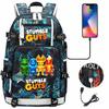 3 Piece School Backpack Set for Students Large Capacity Oxford Cloth Schoolbag with Shoulder Strap and Pencil Case