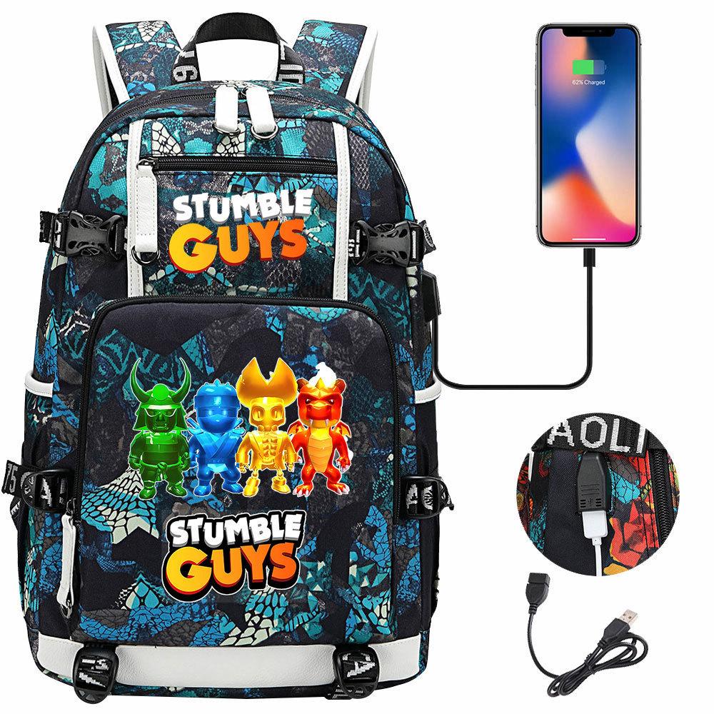 3 Piece School Backpack Set for Students Large Capacity Oxford Cloth Schoolbag with Shoulder Strap and Pencil Case