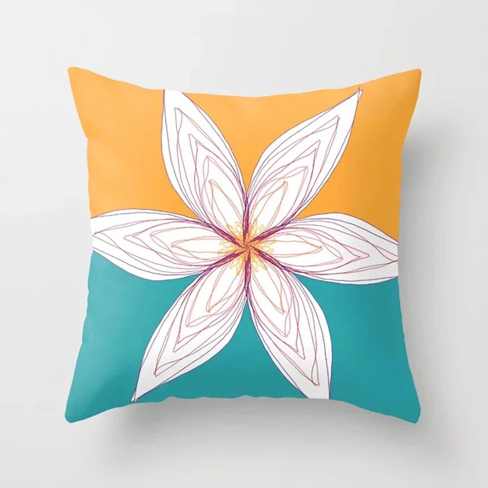 Home Decor Pillowcase Colorful Texture Alphabet Pattern Printed  for Bedroom Living Room