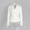 Damen Herbst Winter Neuer Blazer mit Gürtel und Taillierung, Kurze Länge Elegante Pendler Freizeit Blazer Jacke Für Damen