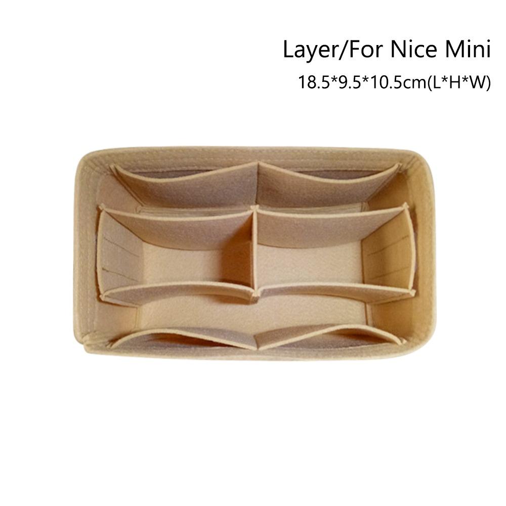 

Felt Handbag Insert Bag Bag Support Storage Internal Bag Portable Organization Bag Organiser for For LV Nice Nano/Mini/BB