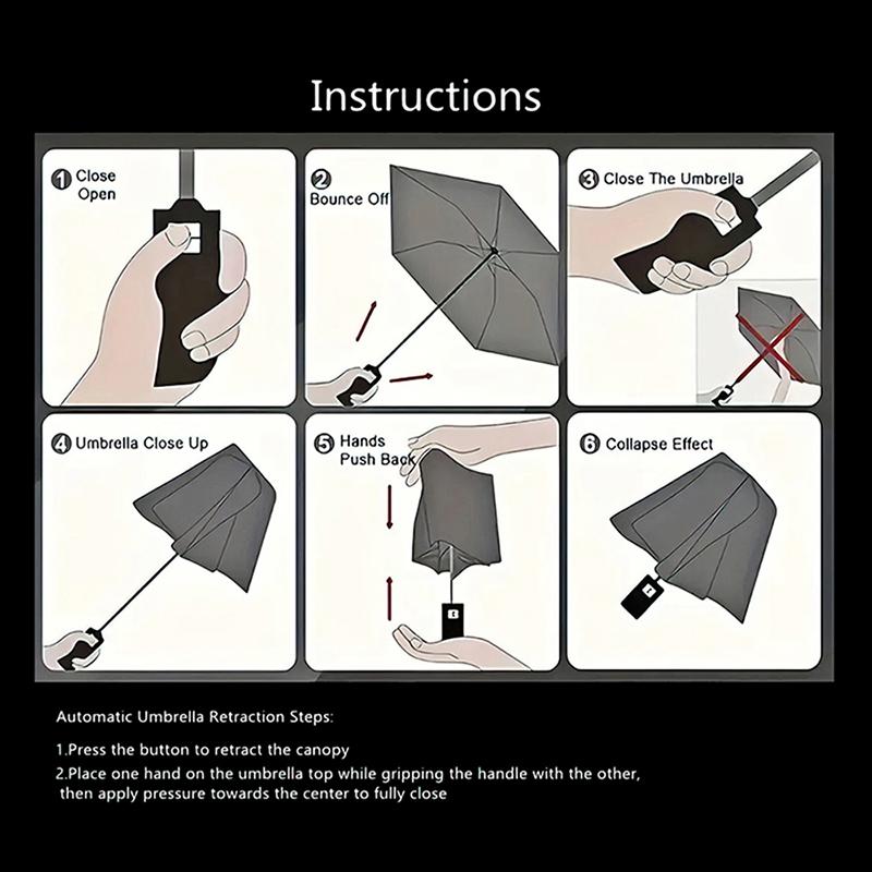 1 PC Automatic Folding Umbrella - Beautiful dragonfly Pattern, Portable & Foldable Design with 8 Ribs, Christmas Birthday Gifts