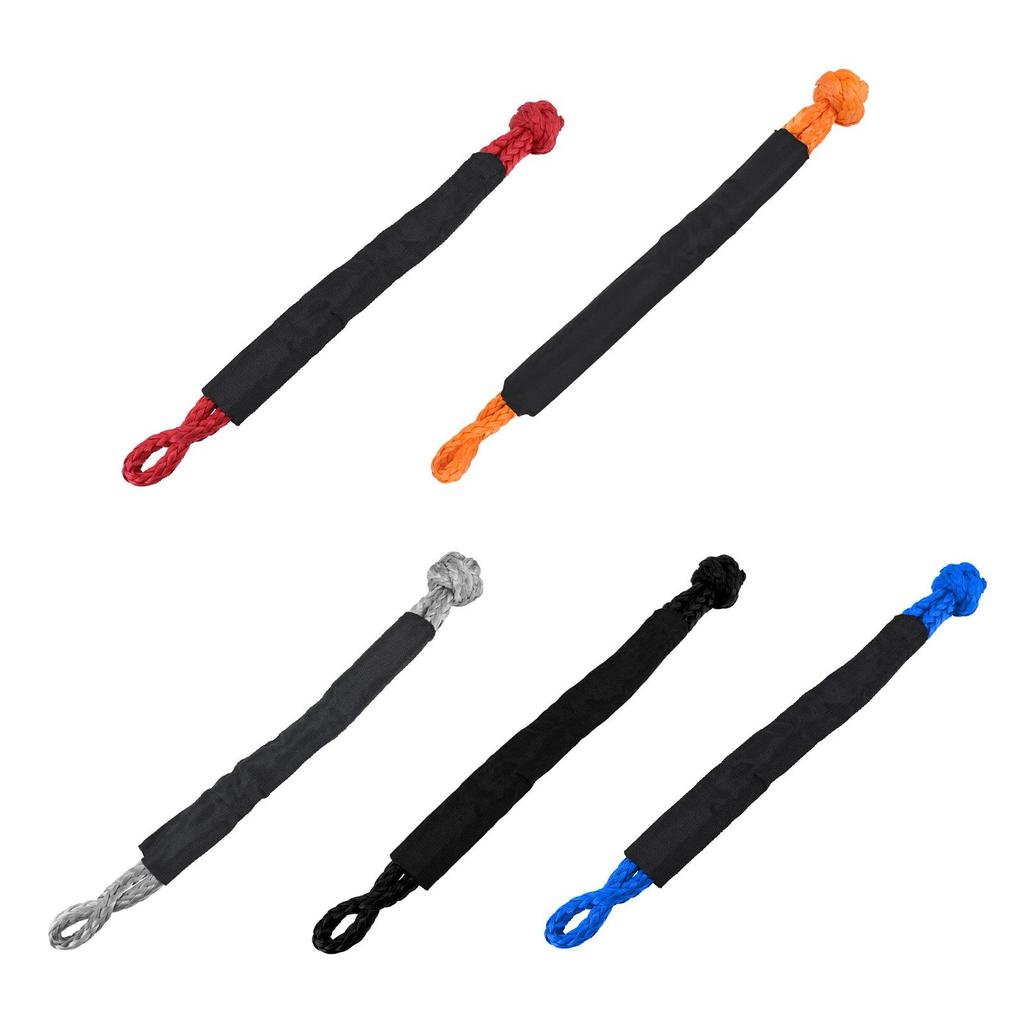 Boating ATV Synthetic Fiber Soft Shackle Universal Accessory for Camping, ATV Versatile Length 56cm with Protective Sleeve