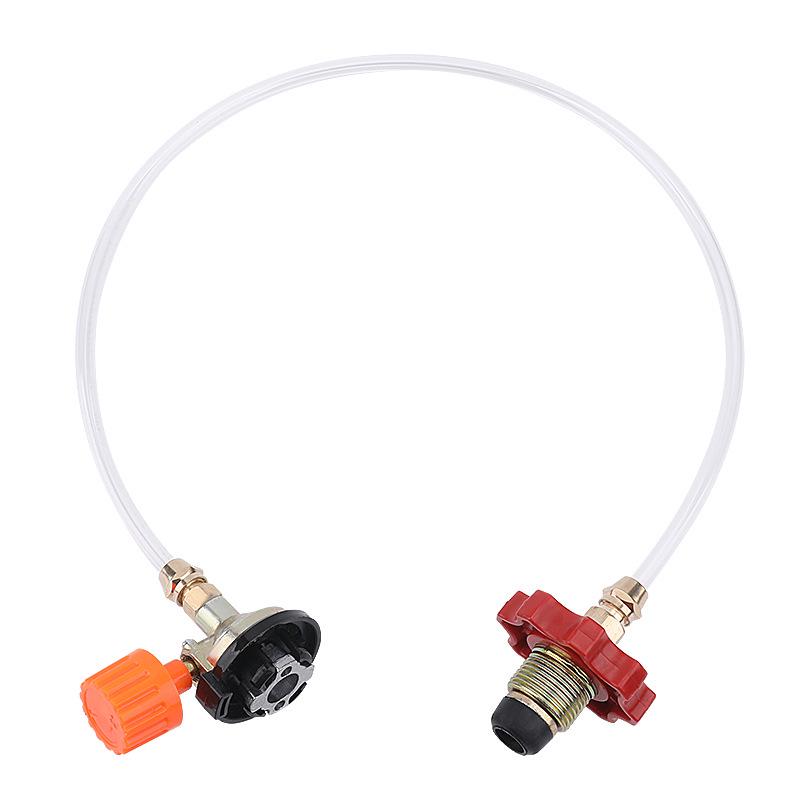 Outdoor Gaskartuschen Nachfüllventiladapter mit Führung für Flüssiggastanks