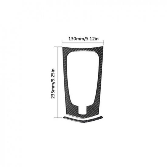 2Pcs For 2008-13 Cadillac CTS Carbon Fiber Interior Gear Shift Cover Trim