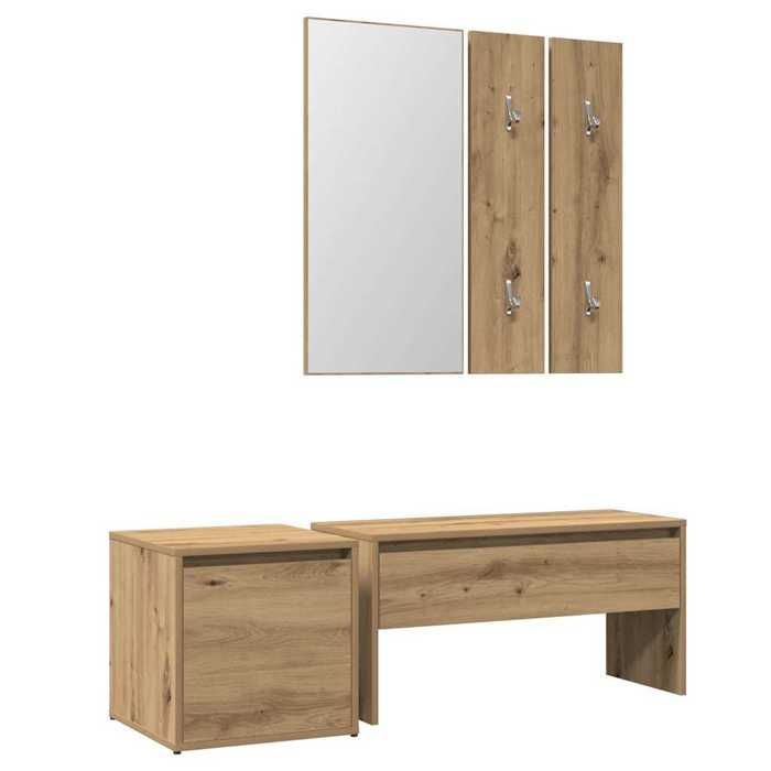VidaXL Ensemble de meubles de couloir chêne artisanal bois ingénierie 3329172