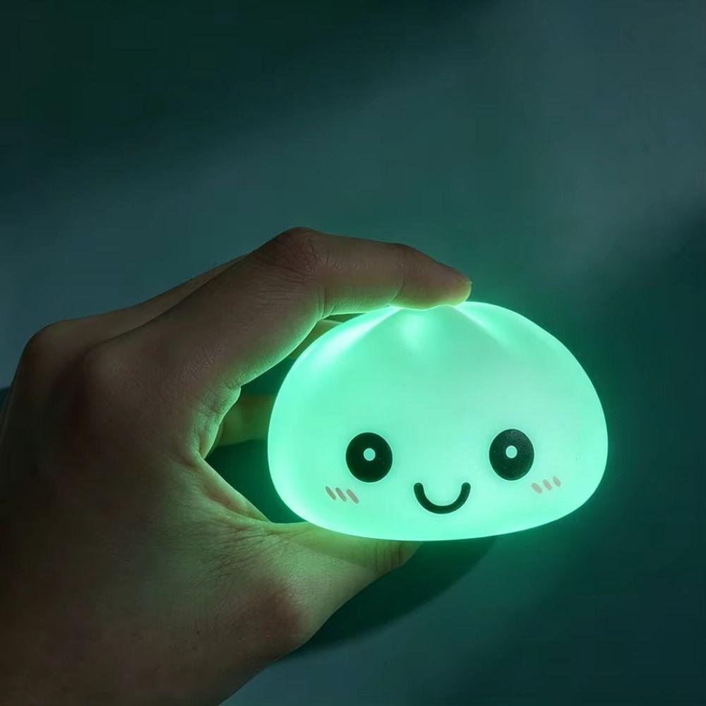 Electronic Dumpling Squishes Luminous Glowing Dumplings LED Bun Night Light Desktop Ornament