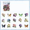30pcs Butterfly Transparent Decorative Stickers for Journaling Scrapbooking Planner DIY Crafts Aesthetic Sticker