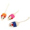 Self-Entertainment Sisal Mouse with Feather Teaser - Cat Toy for Scratching and Biting