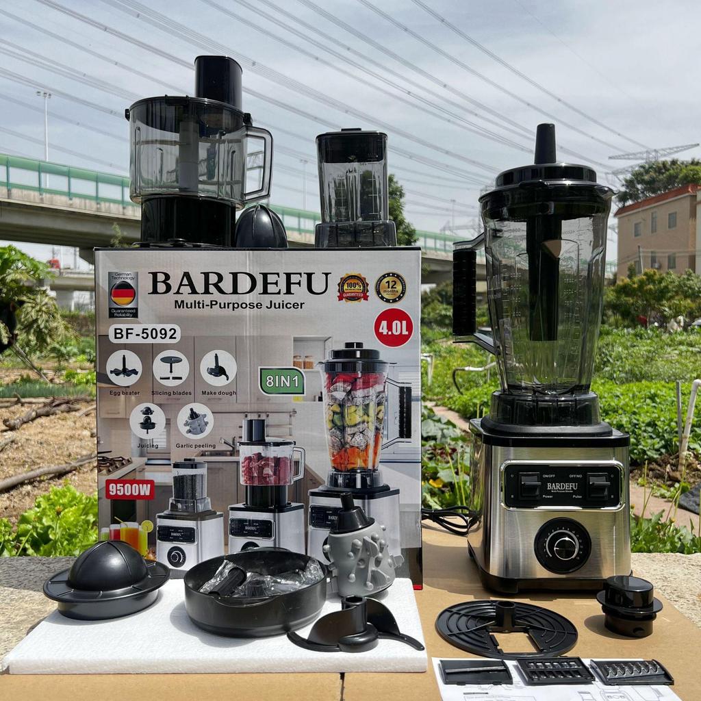 High-Speed Stainless Steel 6-in-1 Blender Juicer and Meat Grinder for North America & Europe