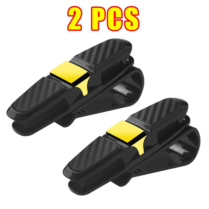 Car Glasses Case Holder Auto Sun Visor Glasses Sunglasses Organizer Clip Card Holder Eyeglasses Car Accessories Interior