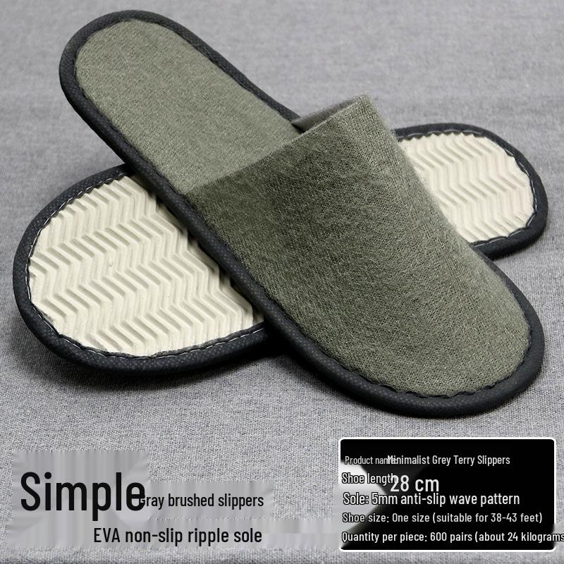 Disposable Terry Cloth Slippers for Hotel Guests