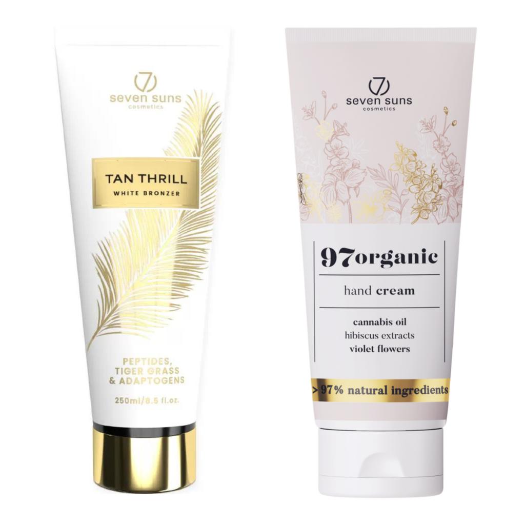 7suns Tan Thrill White Bronzer 250ml + Free Hand Cream 75ml
