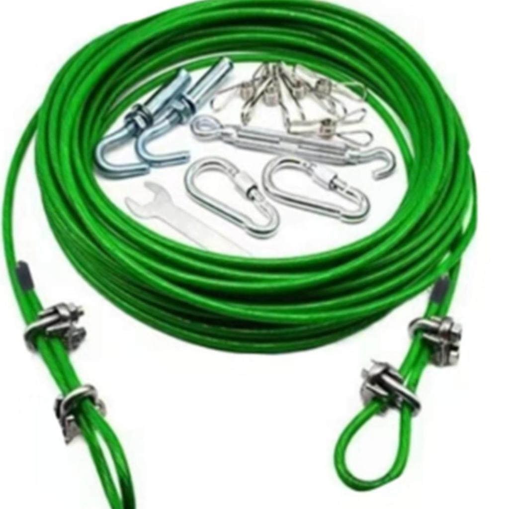 Quilt & Clothes Drying Line - Indoor/Outdoor Plastic-Coated Steel Wire