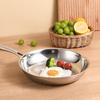 Uncoated 304 Stainless Steel Steak Frying Pan