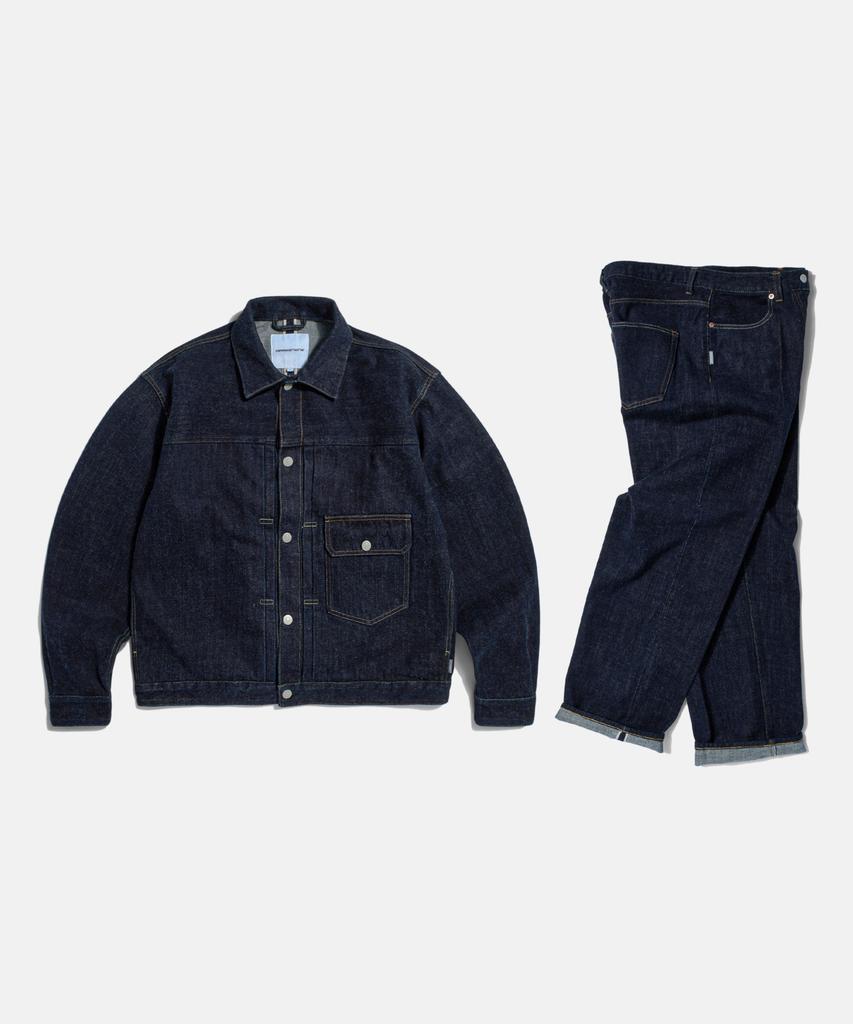 Espionage Type 1 Selvedge Denim Trucker Jacket Dark Indigo
