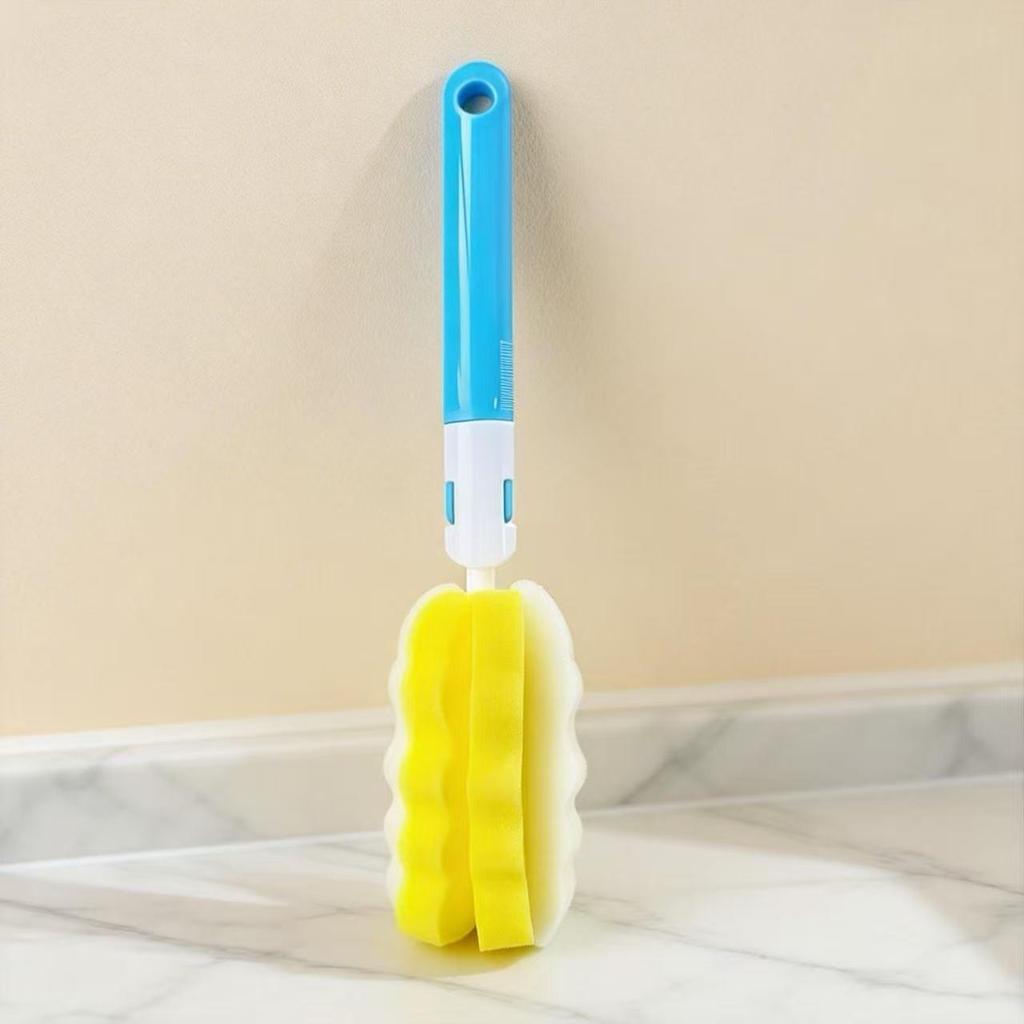 Detachable Baby Bottle & Glass Cleaning Brush with Sponge Head