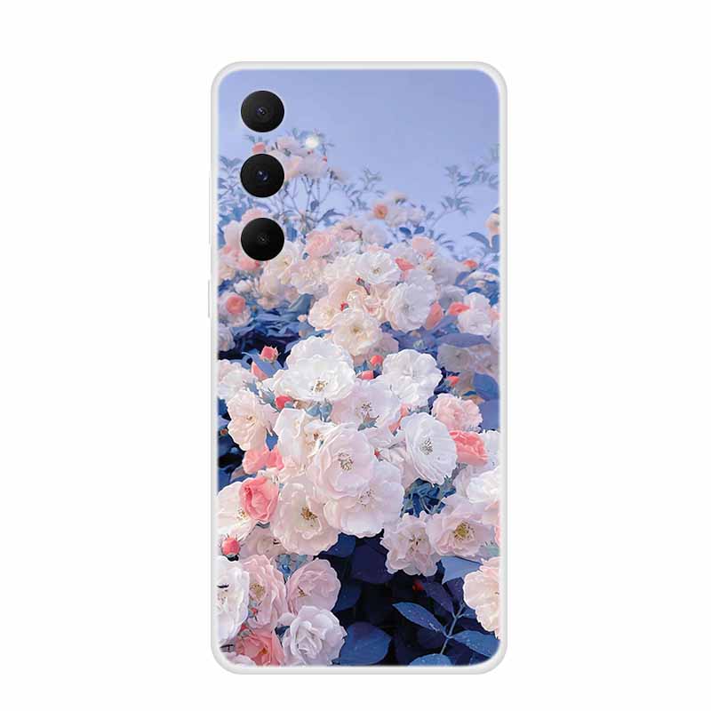 Colour Floral Phone Case for Samsung A05 A15 Clear Soft Case Silicone TPU Cover for Samsung Galaxy A25 A35 A55 Protective Funda