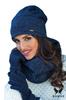 Maria Women' Set Hat with Snood Color Navy Blue