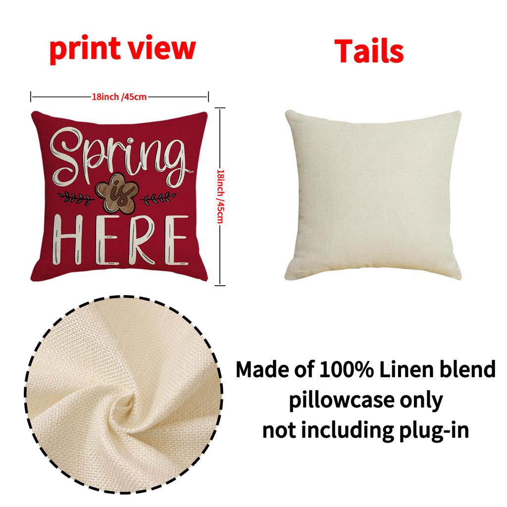 New Floral Letter Print Pillow, Simple and Versatile, Living Room Decoration, Sofa Cushion, Bedroom Bedside Cushion