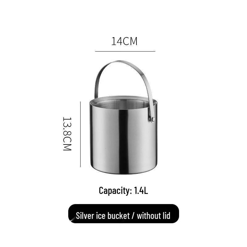 ZISIZ European Style Glass Ice Bucket