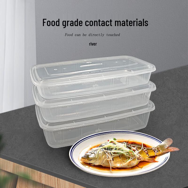 Large Transparent Rectangular Disposable Food Container