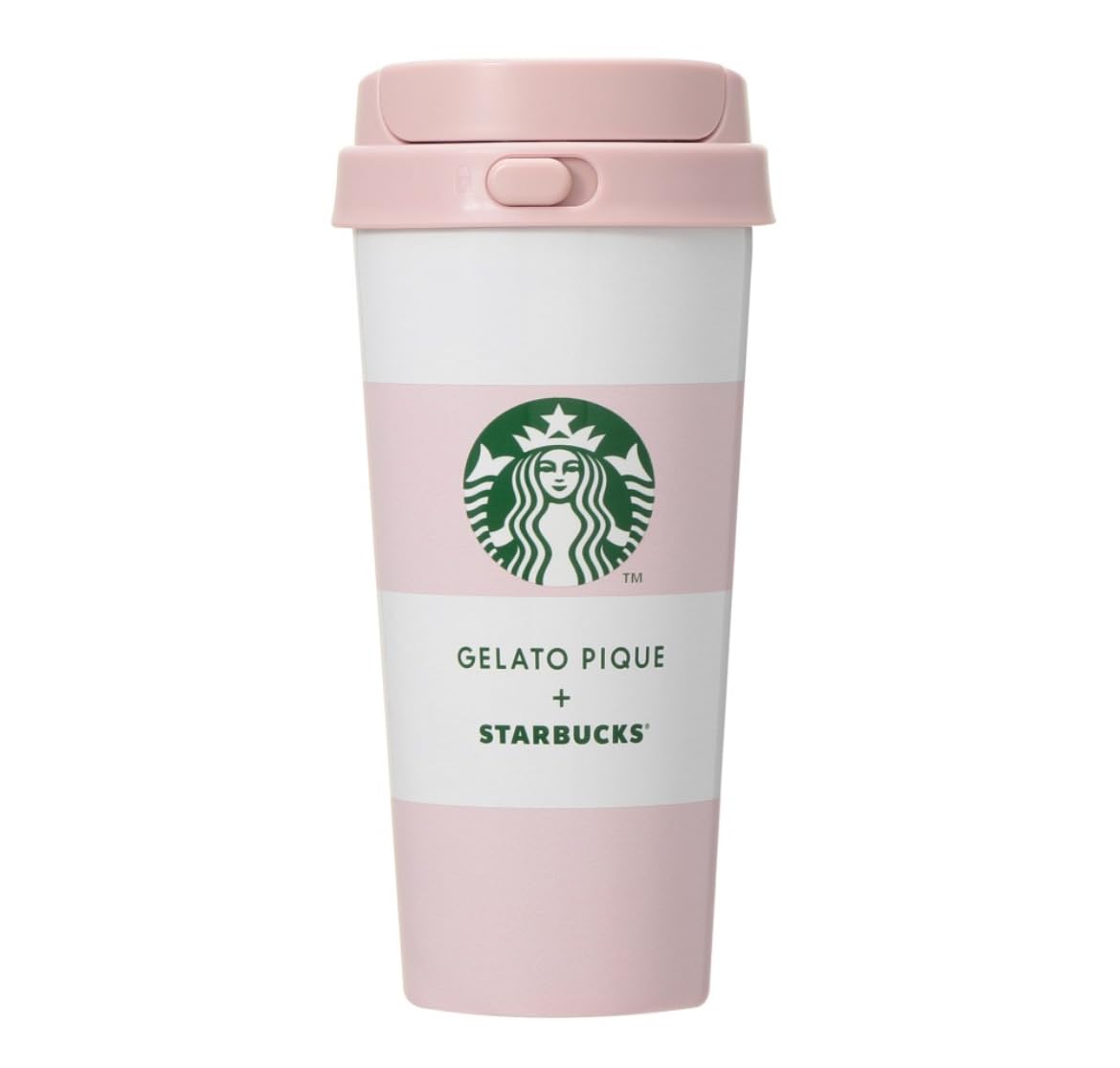 

Starbucks Gelato Pique Border Stainless Steel Togo Bottle, Soft Pink, 473ml