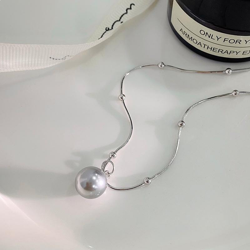 French Pearl Necklace Women's Fashion INS Cool and Elegant Collar Chain Necklace Ornament