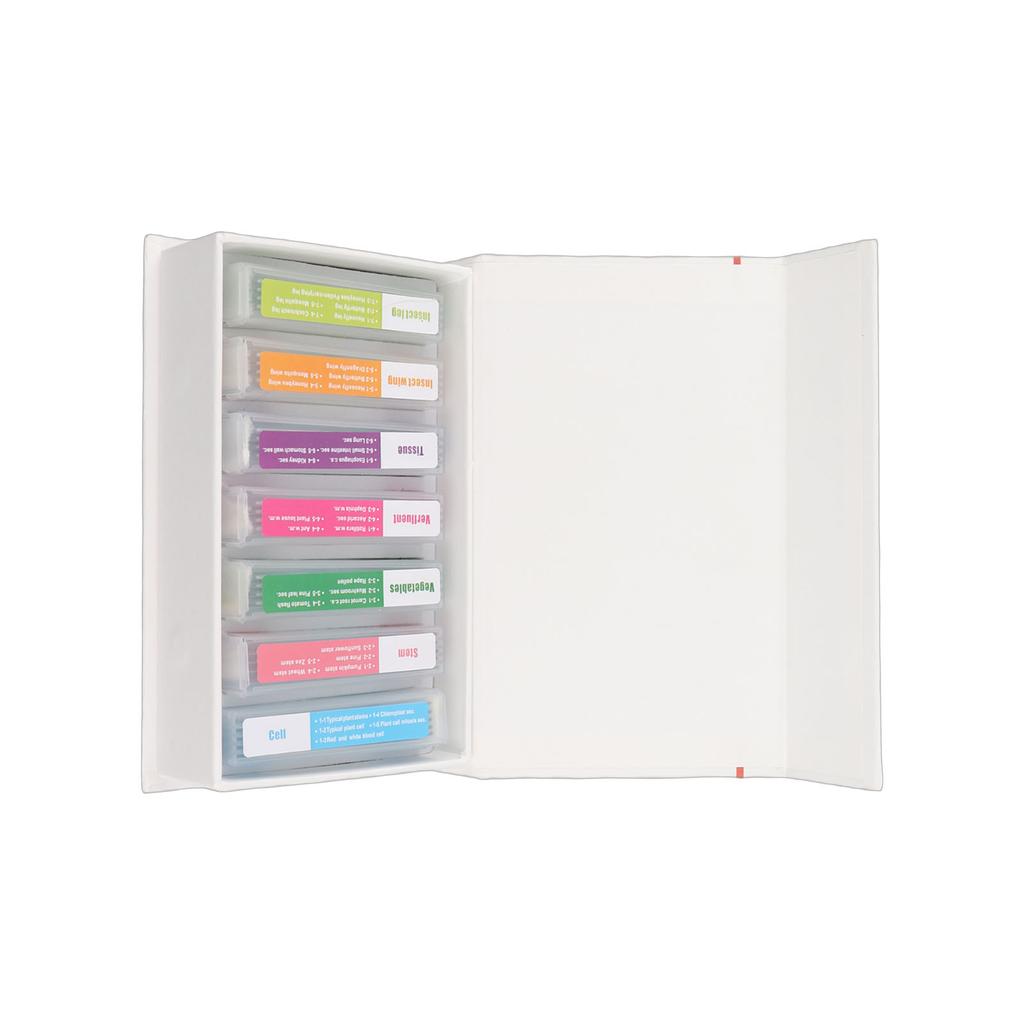 35pcs Biology Glass Prepared Microscope Slides Lab Specimens Set
