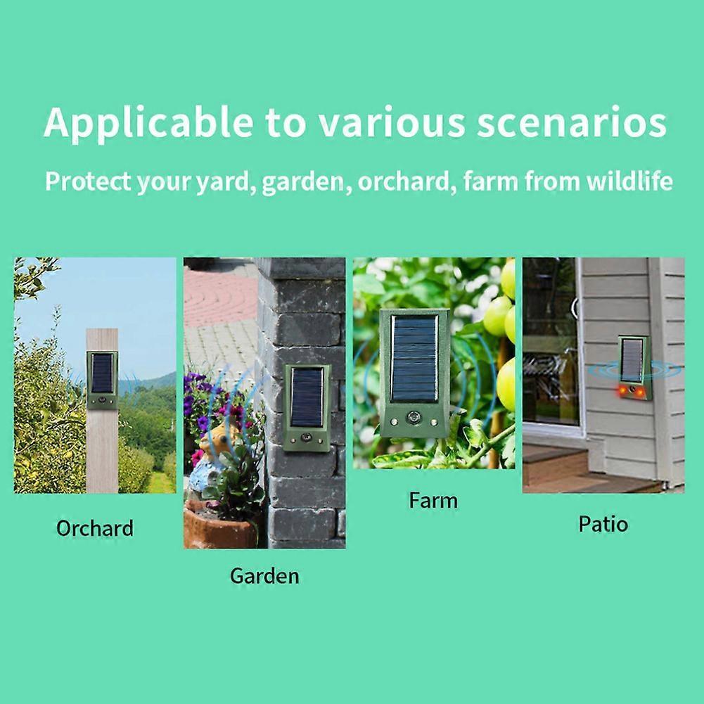 2025 New Solar Powered Ultrasonic Electronic Bird Repellent Waterproof Pigeon Deterrent