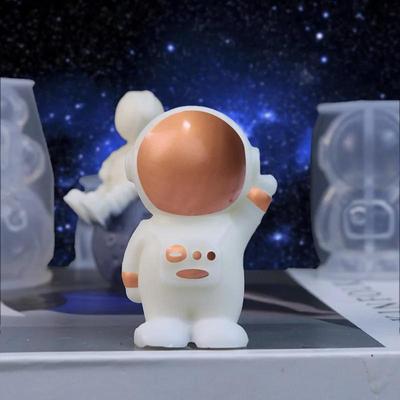 DIY Epoxy Resin Mold Moon Astronaut Candle Aromatherapy Silicone Mold
