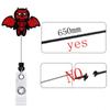 Halloween Retractable Badge Reel Ghost ID Card Clips Creative Work Card Clip  Students