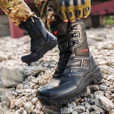 Bottes militaires montantes pour hommes, grande taille 39-47, bottes de Combat, chaussures d'entraînement militaires