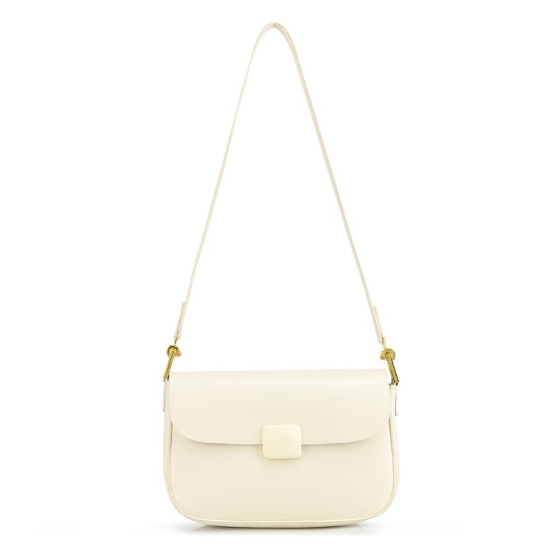 

2025 Women s Fashionable Crossbody: Stylish Solid Color Small Square Bag with High-Quality Texture белый