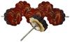 IBA Indianbeautifulart Brown Engraved Knobs Furniture Knobs Cabinet Drawer Pull Pack