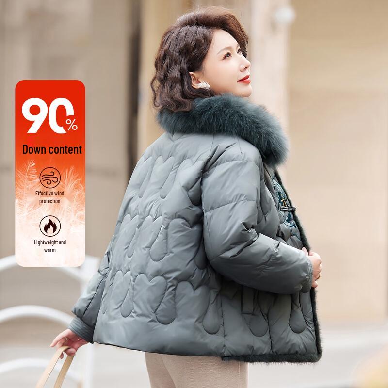 

Paster Women s New Chinese Style Fur Collar Down Jacket L