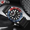 Men's Quartz Watch Calendar Luminous Sports Rubber Strap Waterproof Casual Cool Wristwatch Male Clock Reloj Hombre