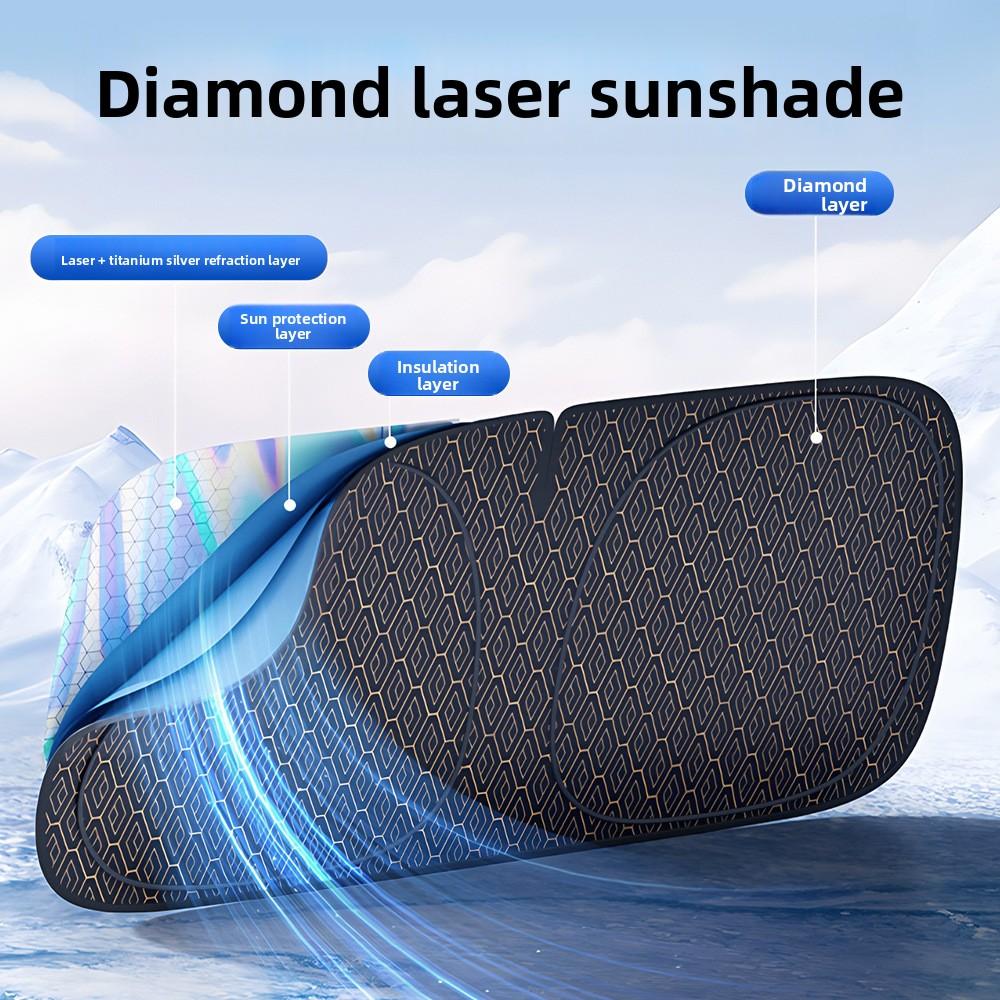 Car Windshield Sun Shade Front Window Sunshade Windshield Sun Protection Cover UVR-Blocker Cooling Heat Shield Curtains