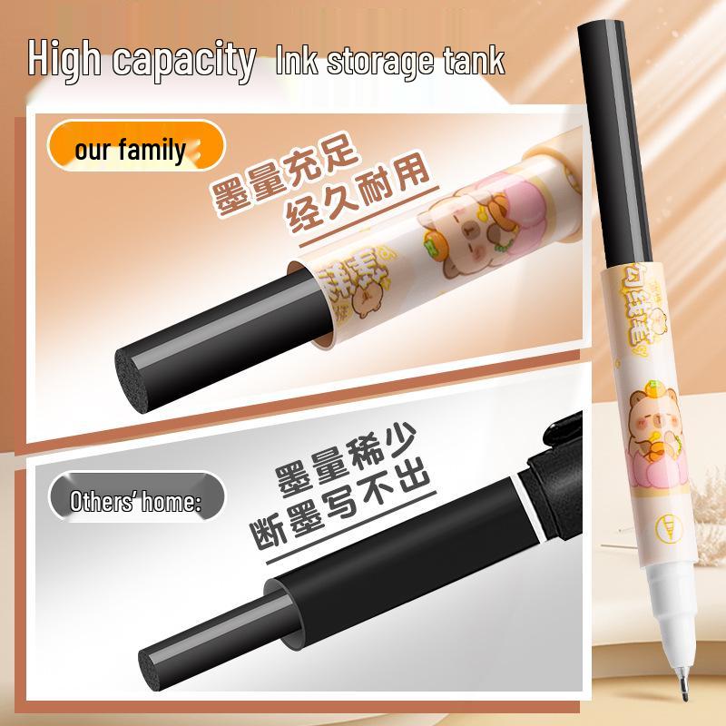 Double-Headed Quick-Dry Black Art Marker for Children's Outlining