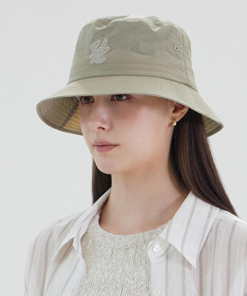 Bajal Flow Vz Nylon Stitch Patch Bucket Hat Khaki