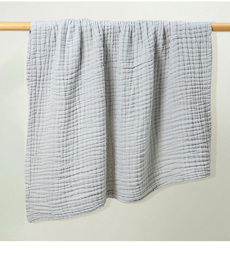 Soft 6-Layer Gauze Cotton Baby Blanket - Skin-Friendly, Solid Color, A-Type for Newborns