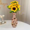 3D Puzzle Vase Adults DIY Floral Puzzle Vase 160 Pieces of Puzzle Vase Flower-Themed Art Puzzle Vase Gift for Housewarming Home Decoration