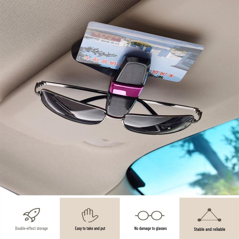Carbon Fiber Multifunctional Car Glasses & Ticket Clip