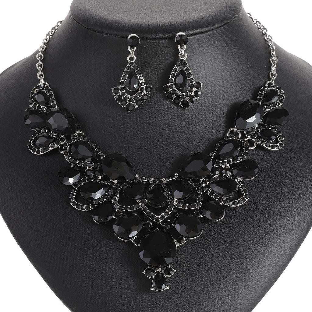 Európai és amerikai stílusú nyaklánc szett mindennapi ötvözet galvanizált esküvői ékszer esküvői ruha estélyi ruha kiegészítők bankett ékszer